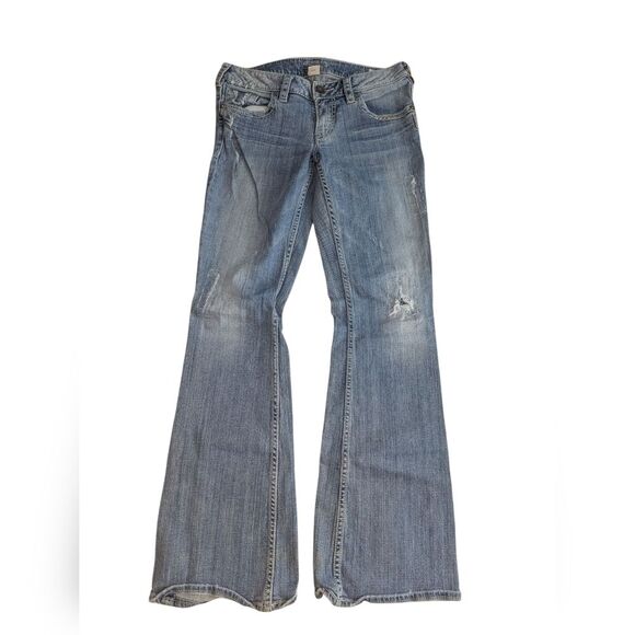 🛍️Silver Jeans Women's Aiko  Light Blue Flare Jeans 29 X 33 - Picture 1 of 5
